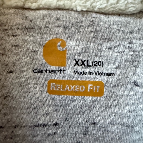 Carhartt Heather Gray Sweatshirt with Gold Logo - Picture 2 of 2
